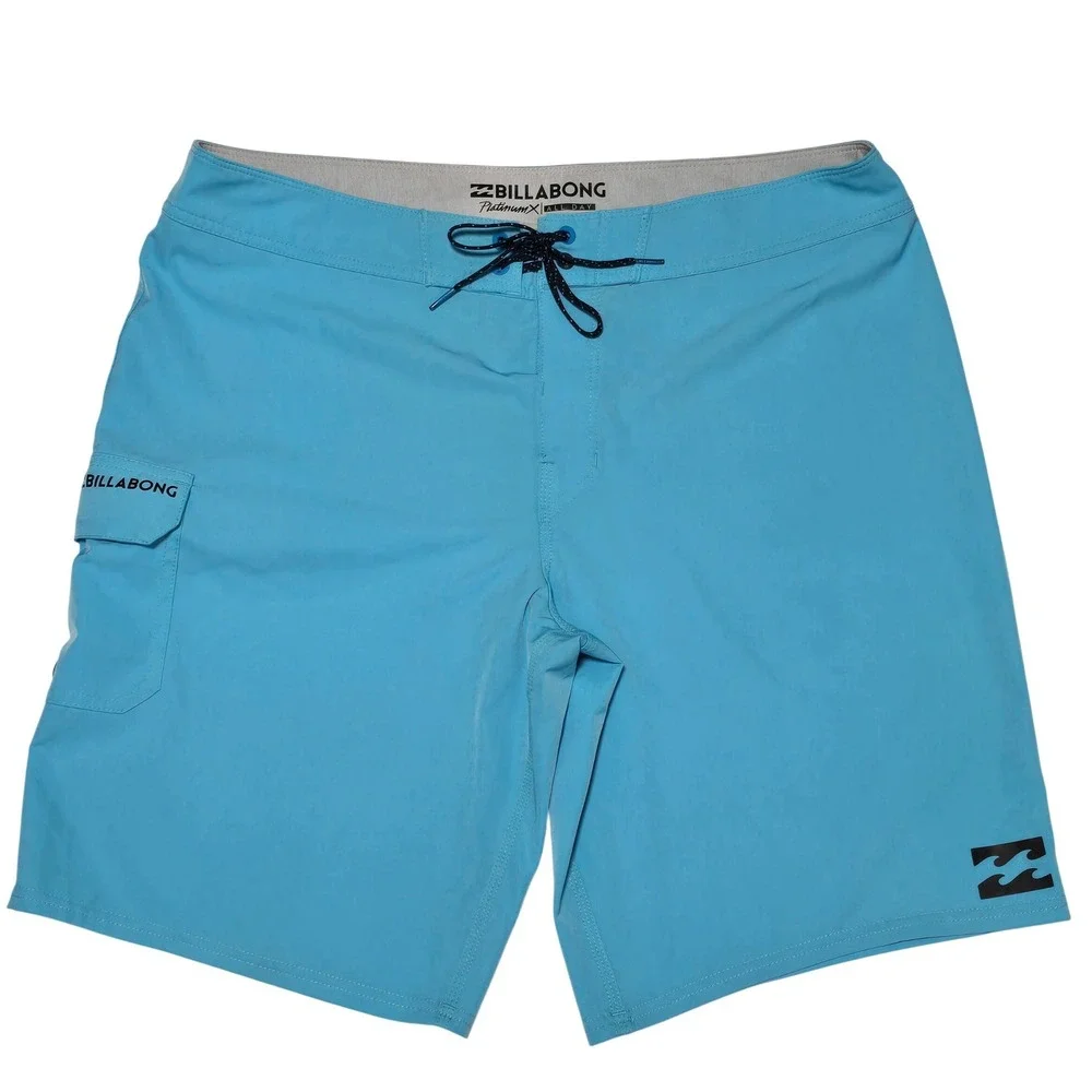 Billabong Platinum‎ X All Day Mens Board Shorts Blue Cargo Pocket Swim Size 36